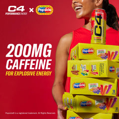 C4 Energy Popsicle fizz close-up emphasizes carbonation and crisp taste