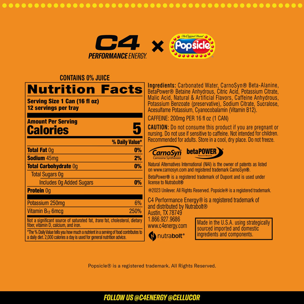 C4 Energy Popsicle packshot emphasizes multipack value and convenient pre-workout option
