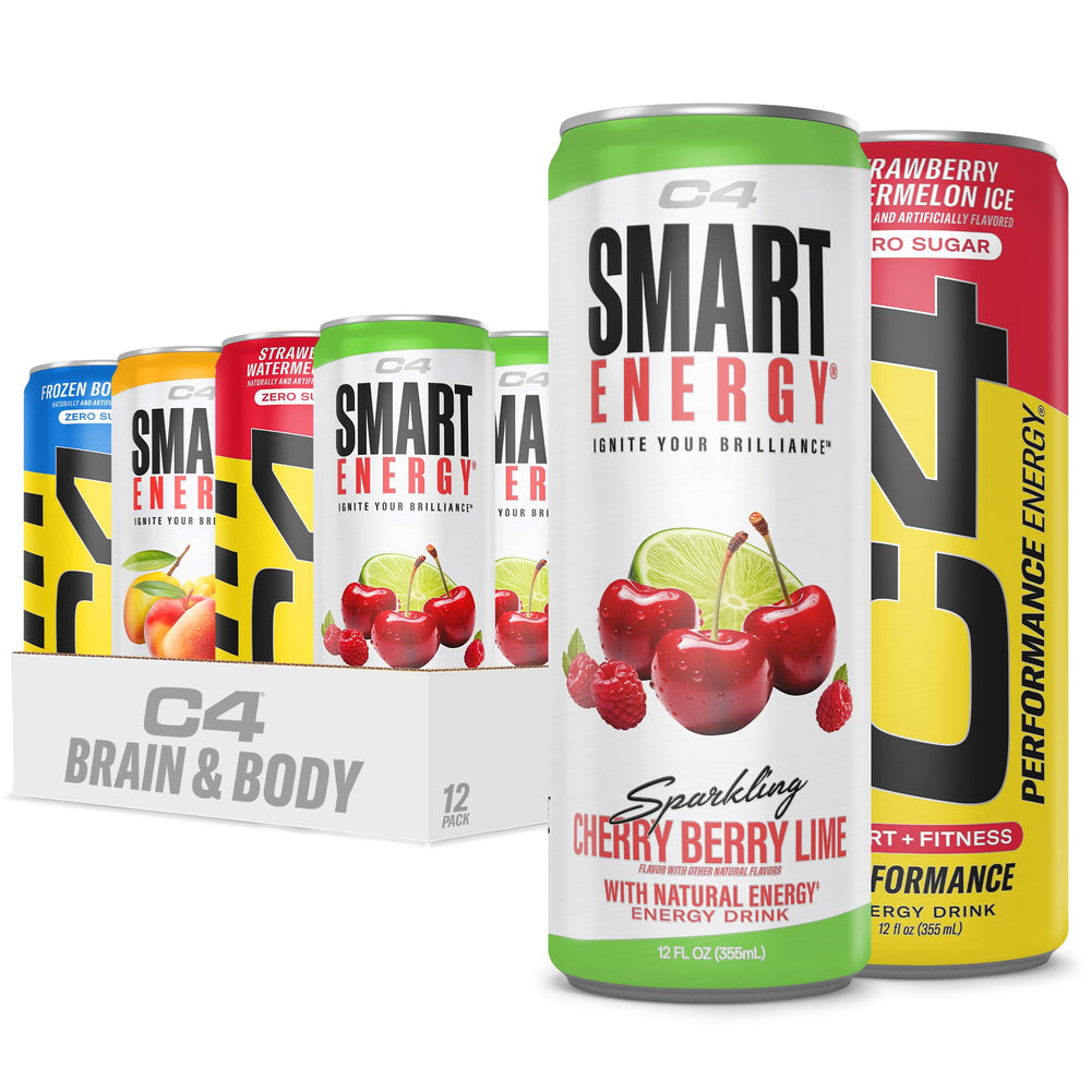 C4 Energy & Smart Energy variety pack front for daily sugar-free energy