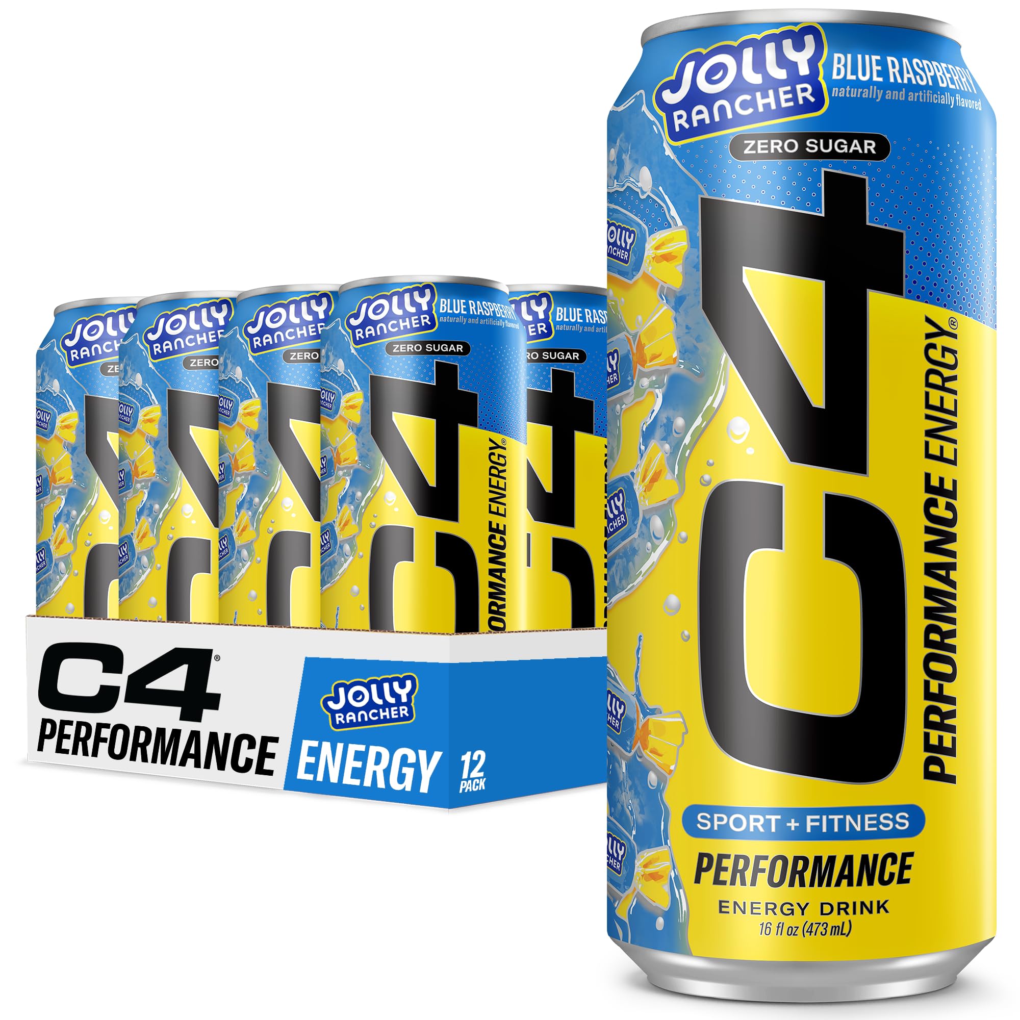 C4 Jolly Rancher Blue Raspberry can for quick preworkout energy