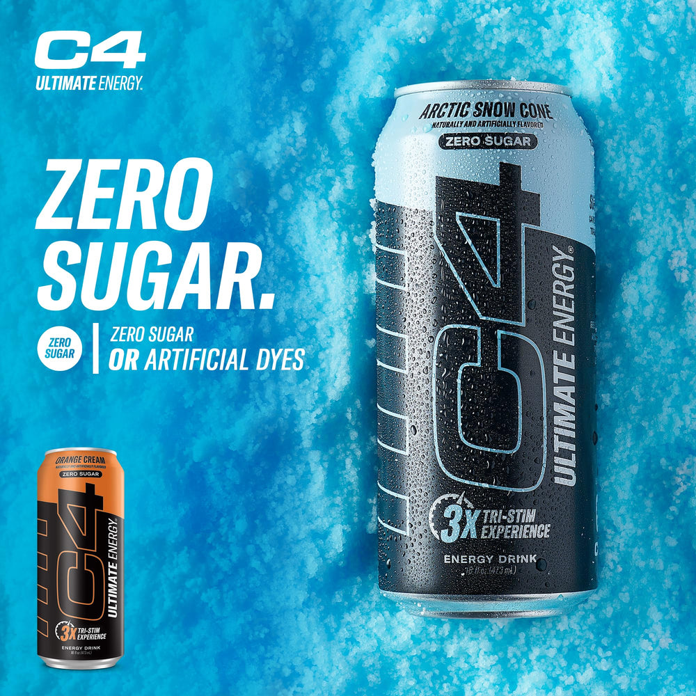 C4 Orange Cream flavor swirl emphasizes bold taste without added sugars