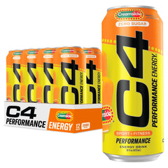 C4 Orange Creamsicle can pour for zero sugar preworkout boost