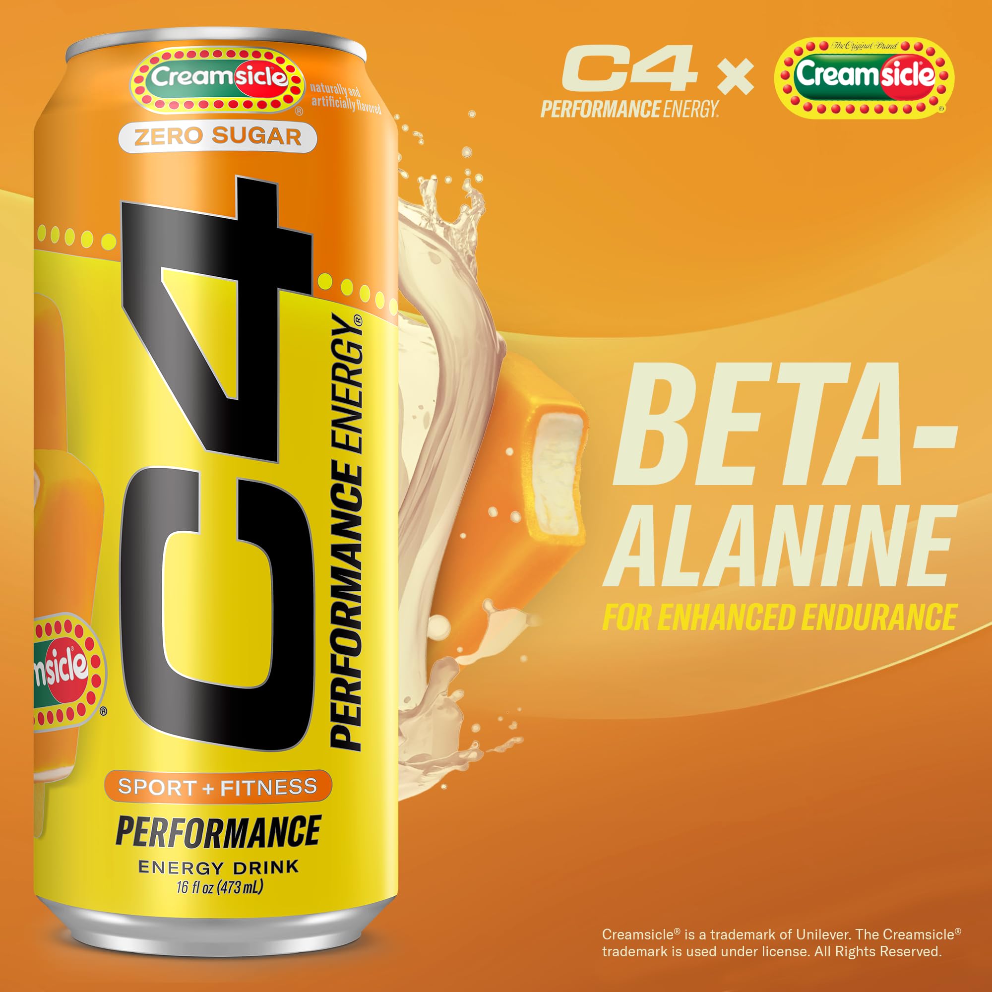 C4 Orange Creamsicle pack-12 shows value and ready energy