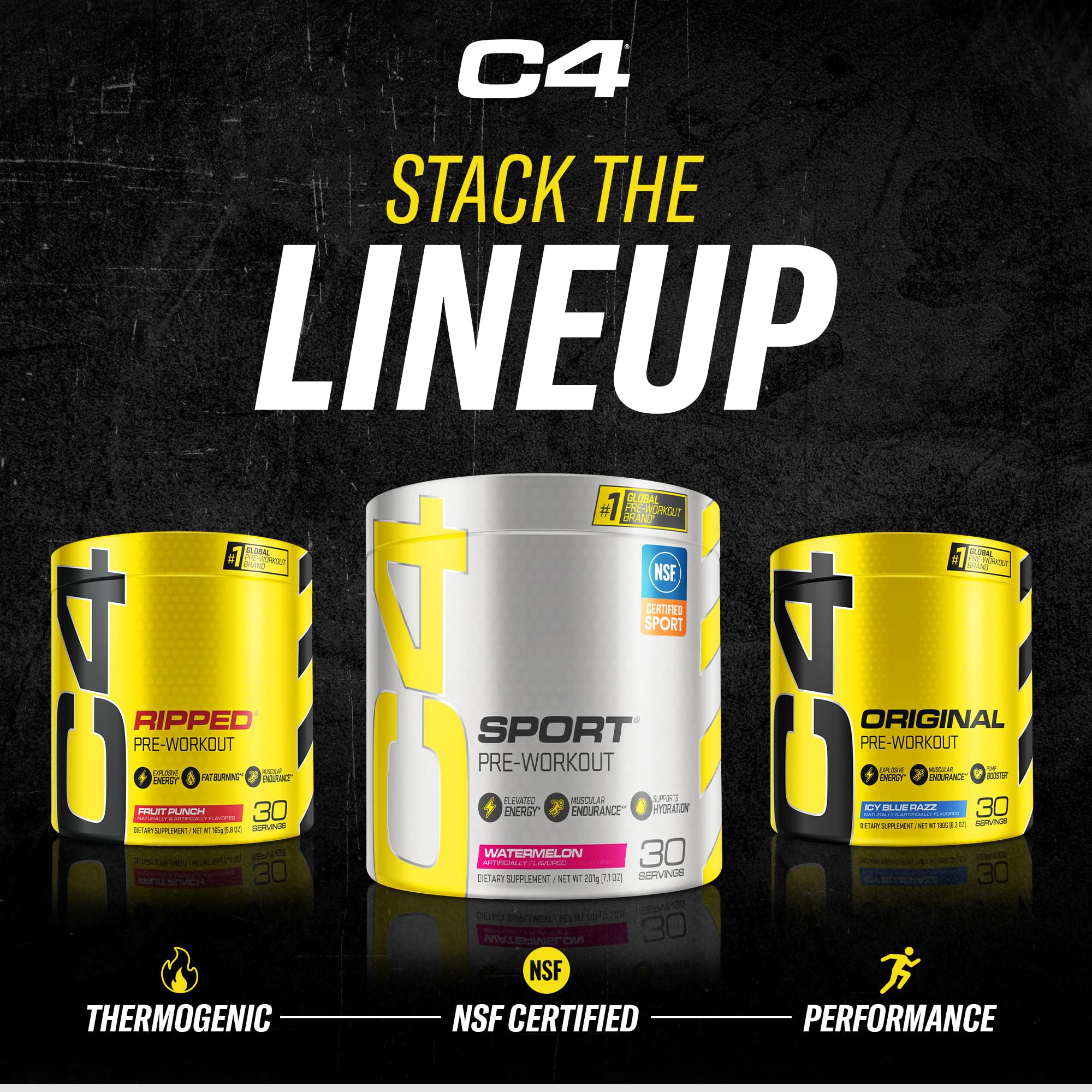 C4 Original preworkout setup with athlete preparing to train.