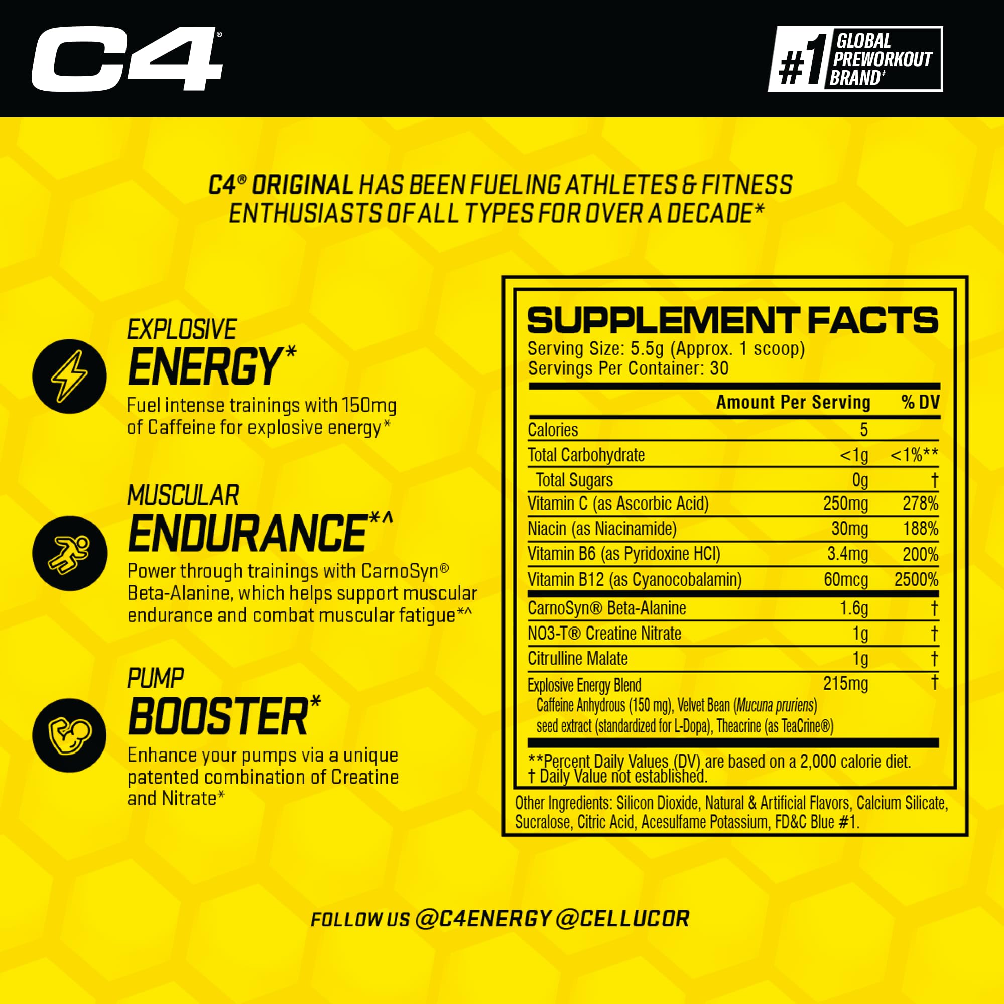 C4 Original bottle mixes with water to create sugar-free energy