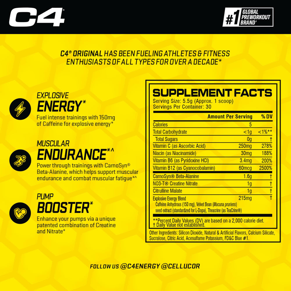 C4 Original bottle mixes with water to create sugar-free energy