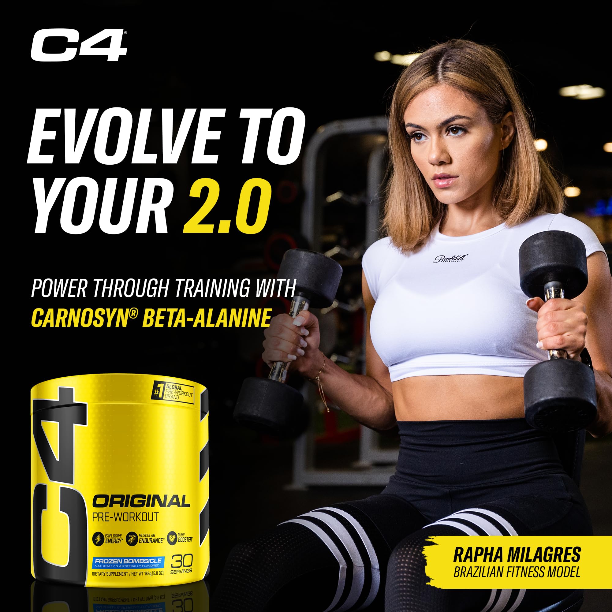C4 Original packaging front shows flavors and caffeine content