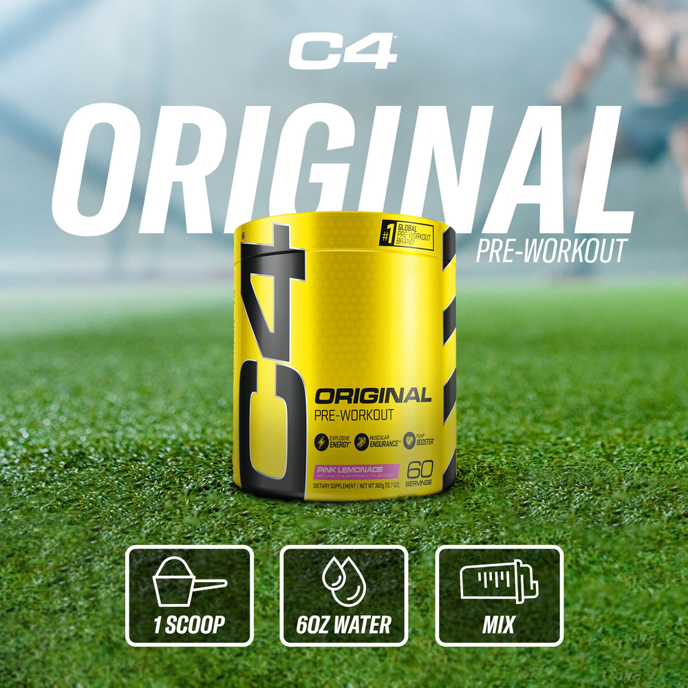 C4 Original Pink Lemonade prepared drink ready for workout