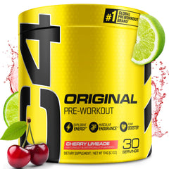 C4 Original pre-workout Cherry Limeade tub ready to mix for energy and endurance.