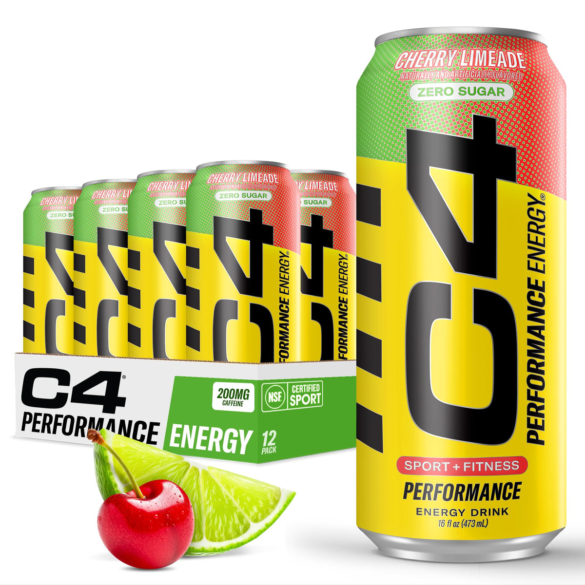 C4 Original Sugar Free Energy can in Cherry Limeade flavor for clean pre-workout energy.
