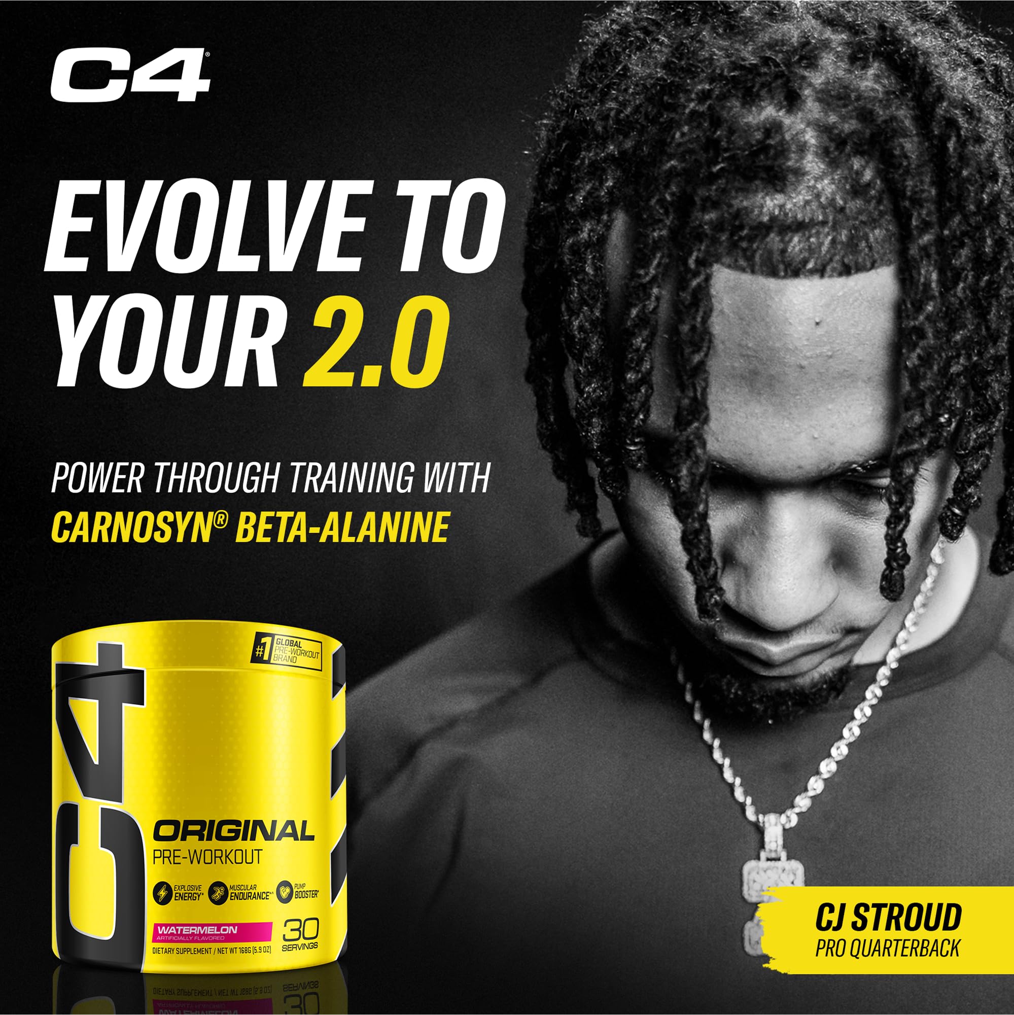 C4 Original Watermelon powder mixed in a glass for endurance fueling.