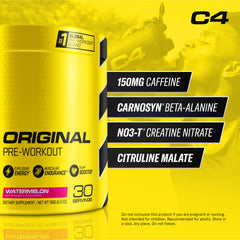 C4 Original Watermelon scoop in water promotes quick, easy mixing before training.