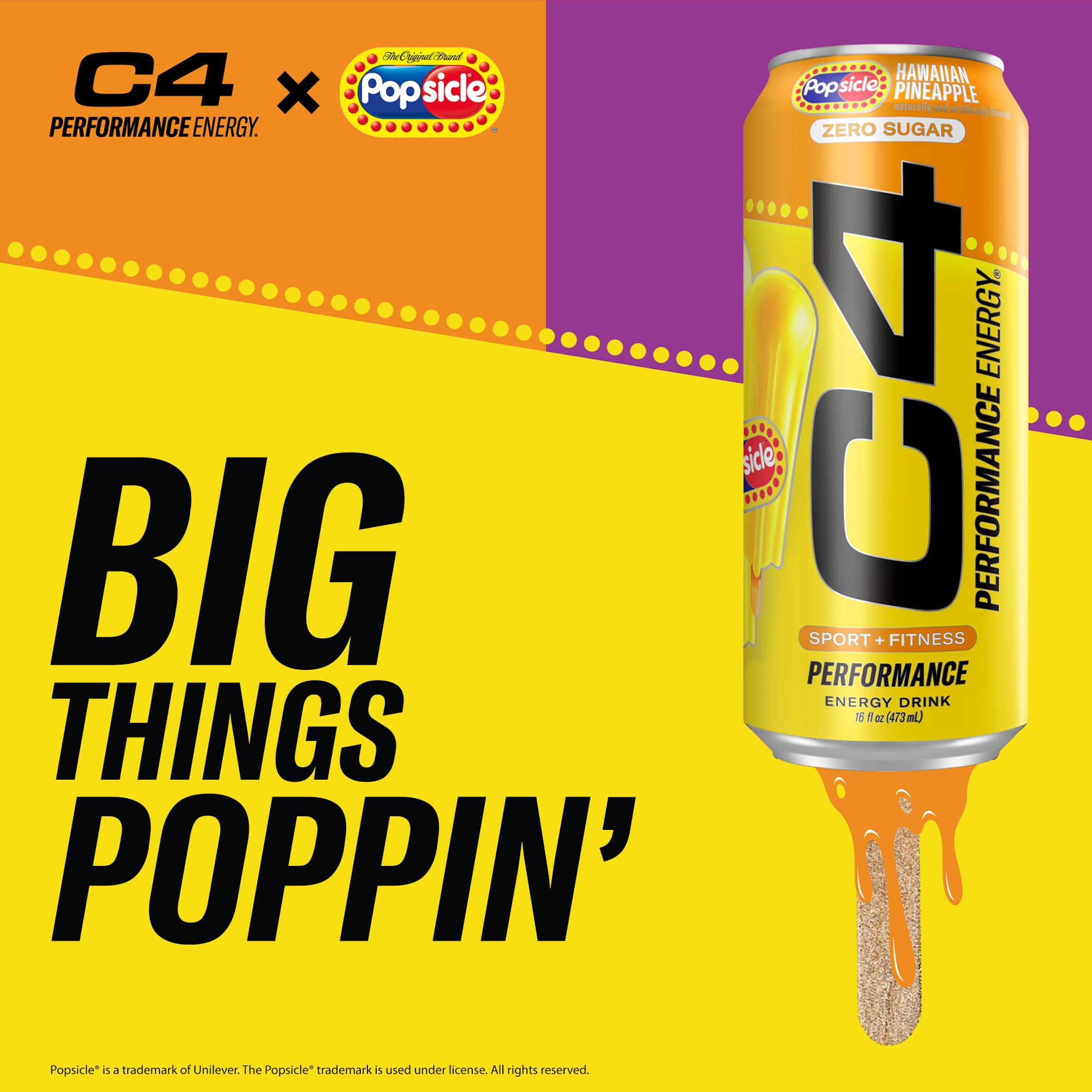 C4 Performance Energy 16 oz pack display featuring a 12-can bundle.