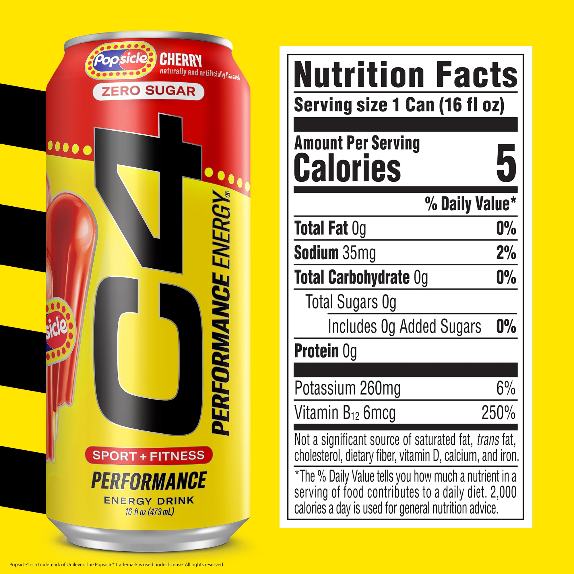 C4 Performance Energy Cherry Popsicle pours into a glass for instant flavor and alertness.