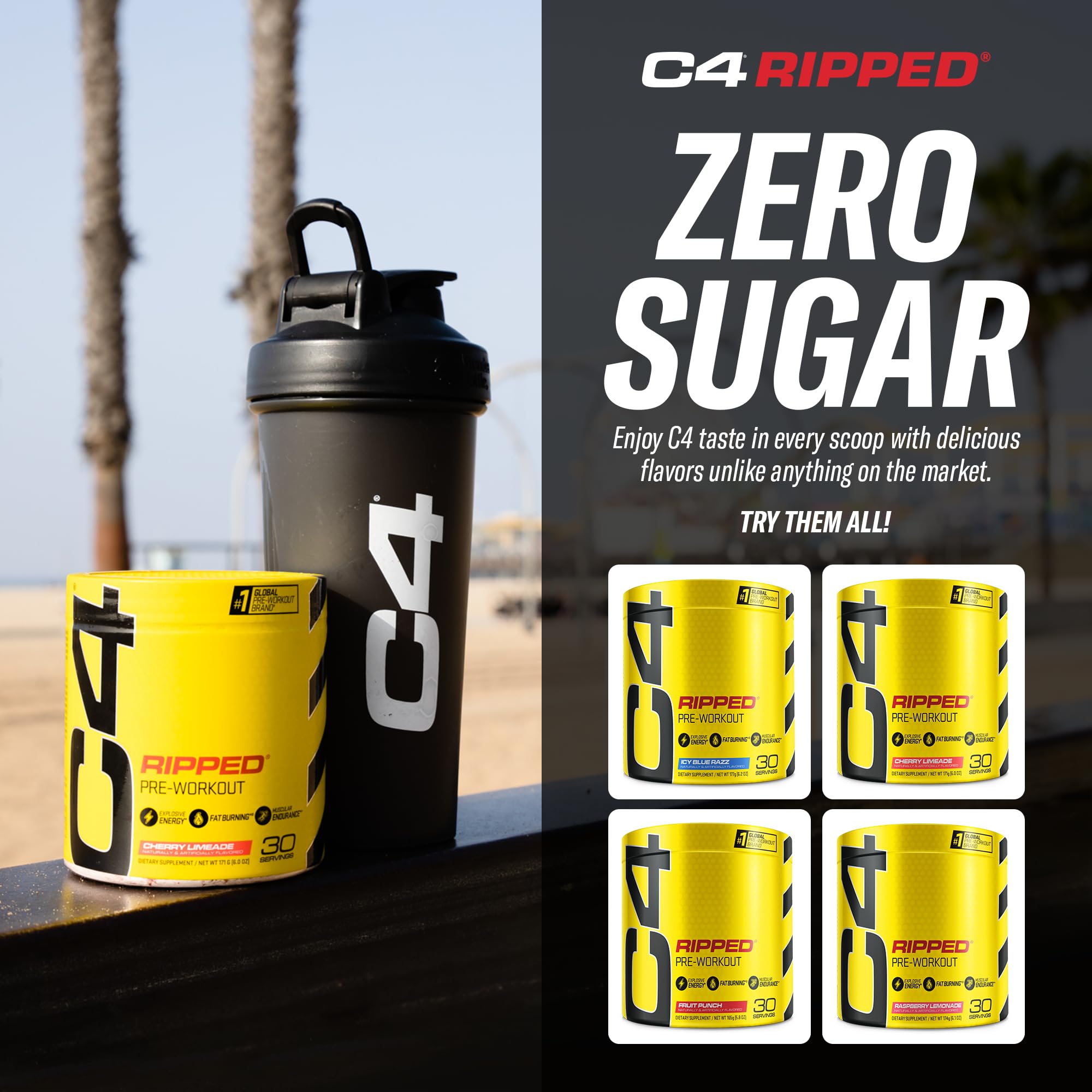 C4 Ripped mixed beverage in glass after dissolving powder for training