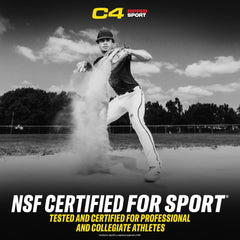 Mixing C4 Ripped Sport Fruit Punch in a glass for a refreshing pre-workout drink