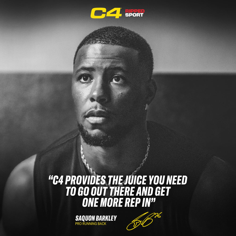 Athlete preparing C4 Ripped Sport Fruit Punch before training