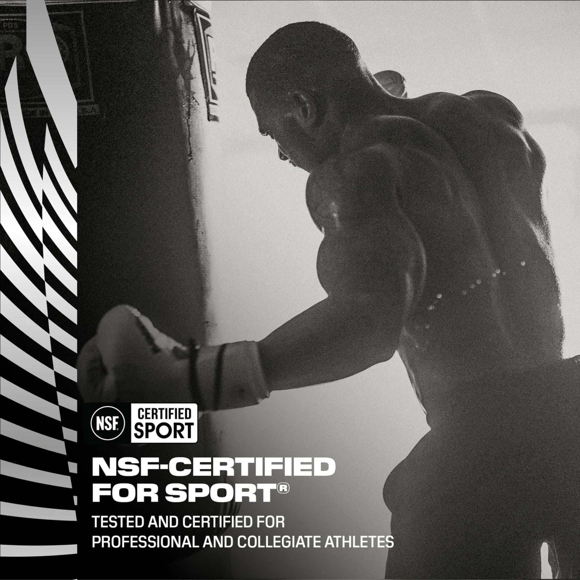NSF Certified for Sport seal on C4 Ripped Sport packaging for athletes.