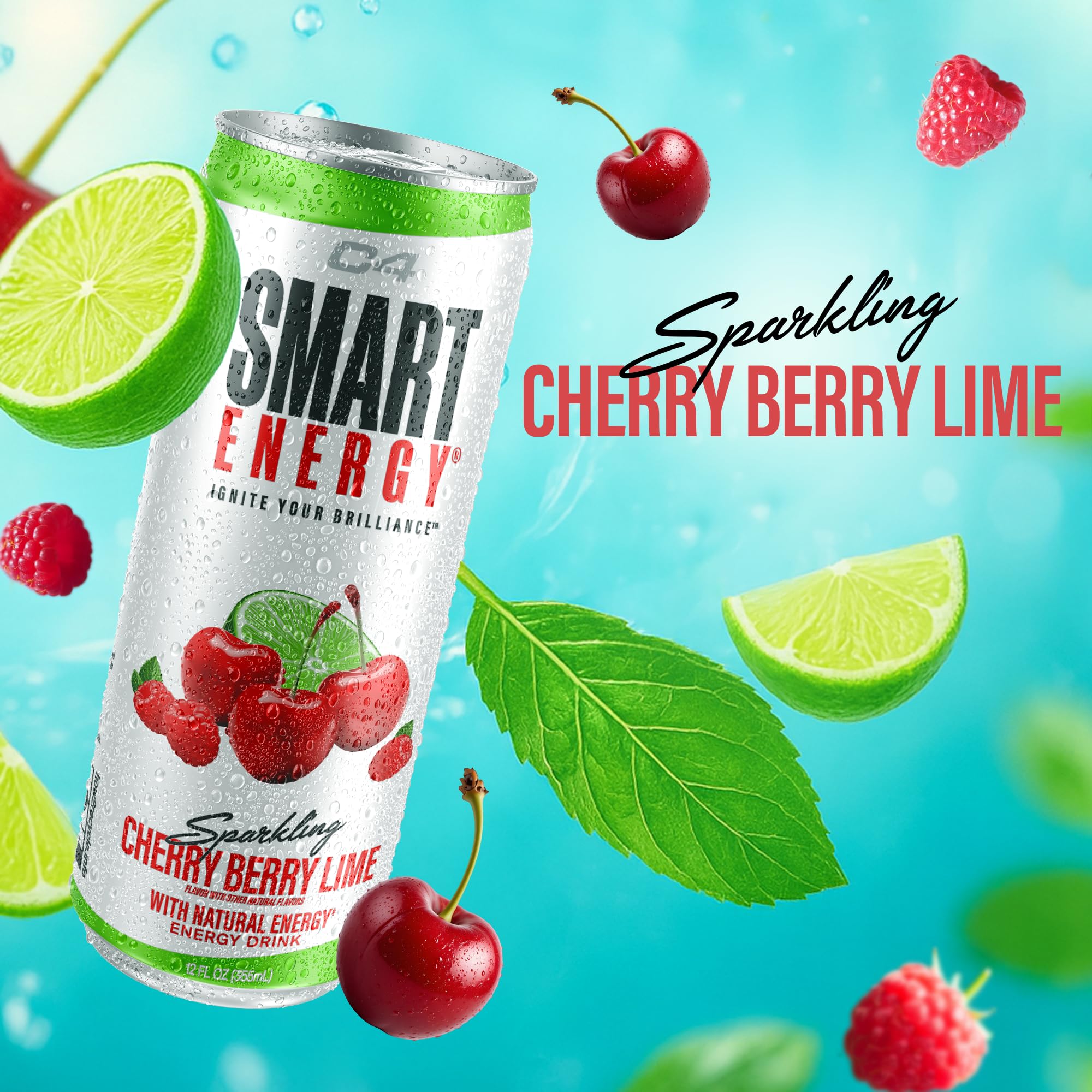 C4 Smart Energy can pour close-up highlighting caffeine for quick alertness