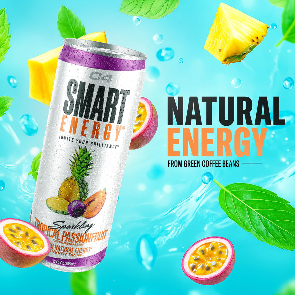 New look packaging of C4 Smart Energy Tropical Passionfruit flavor.