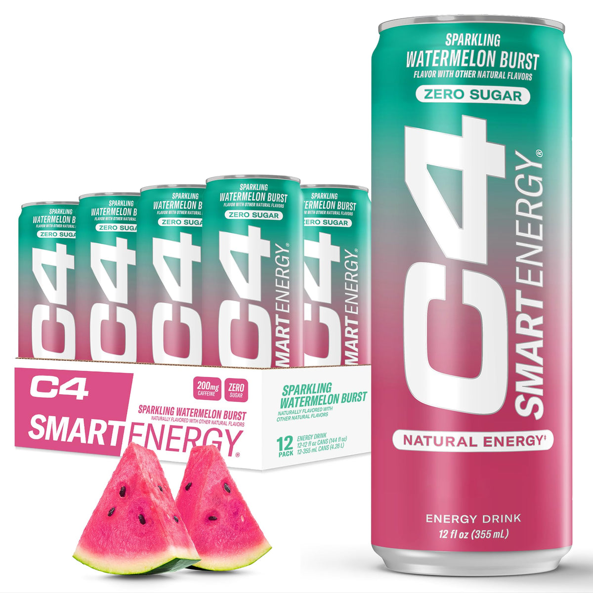 C4 Smart Energy Watermelon Burst can for quick focus and daytime energy.