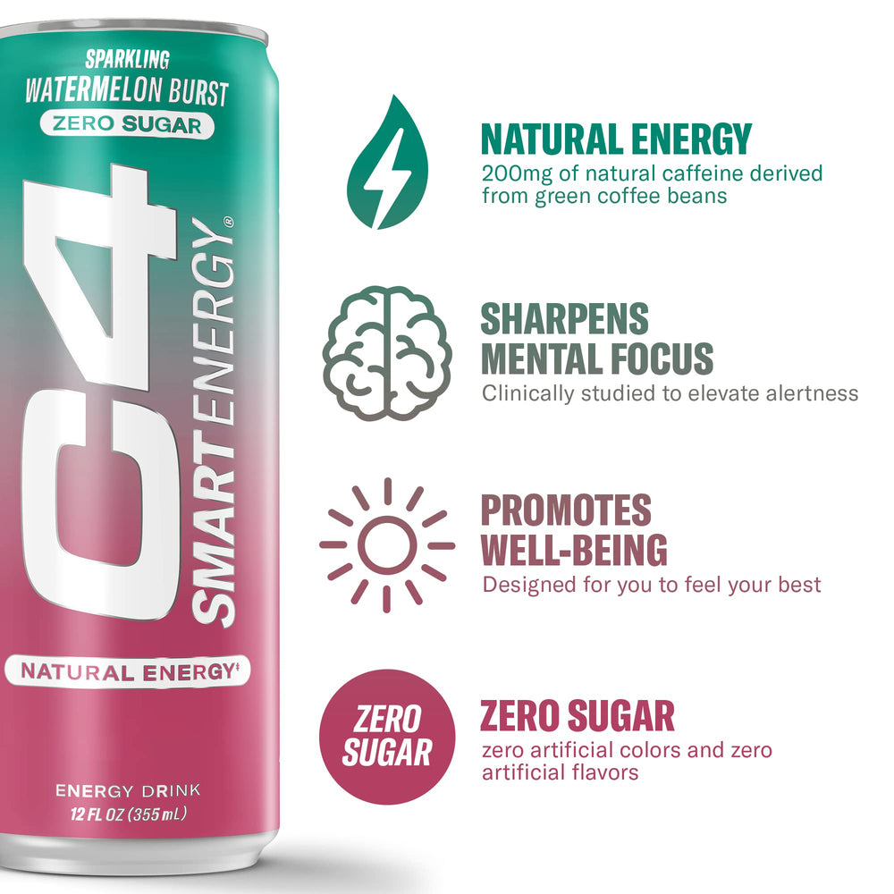 C4 Smart Energy Watermelon Burst pour ready for study or gaming.