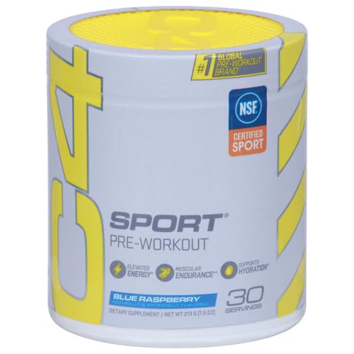 NSF Certified for Sport badge on C4 Sport Blue Raspberry label