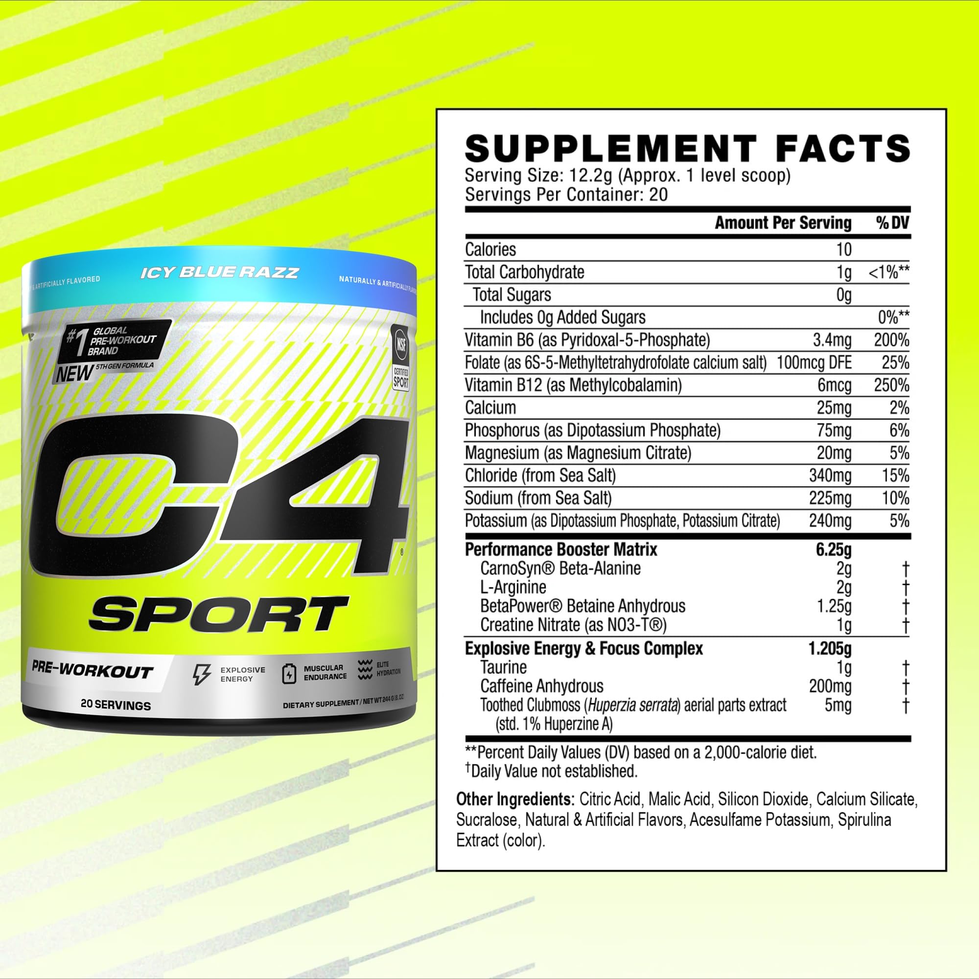 NSF Certified for Sport logo on C4 Sport container