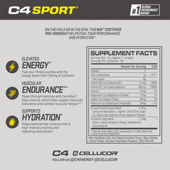 C4 Sport scoop ready for quick pre-workout mix.