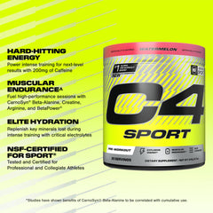 C4 Sport measuring scoop highlighting precise serving for consistent energy and endurance.