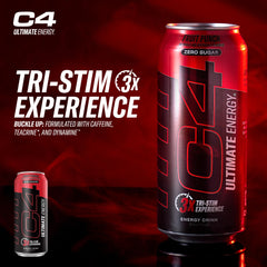 C4 Ultimate 300mg caffeine energy can ready to drink for focus