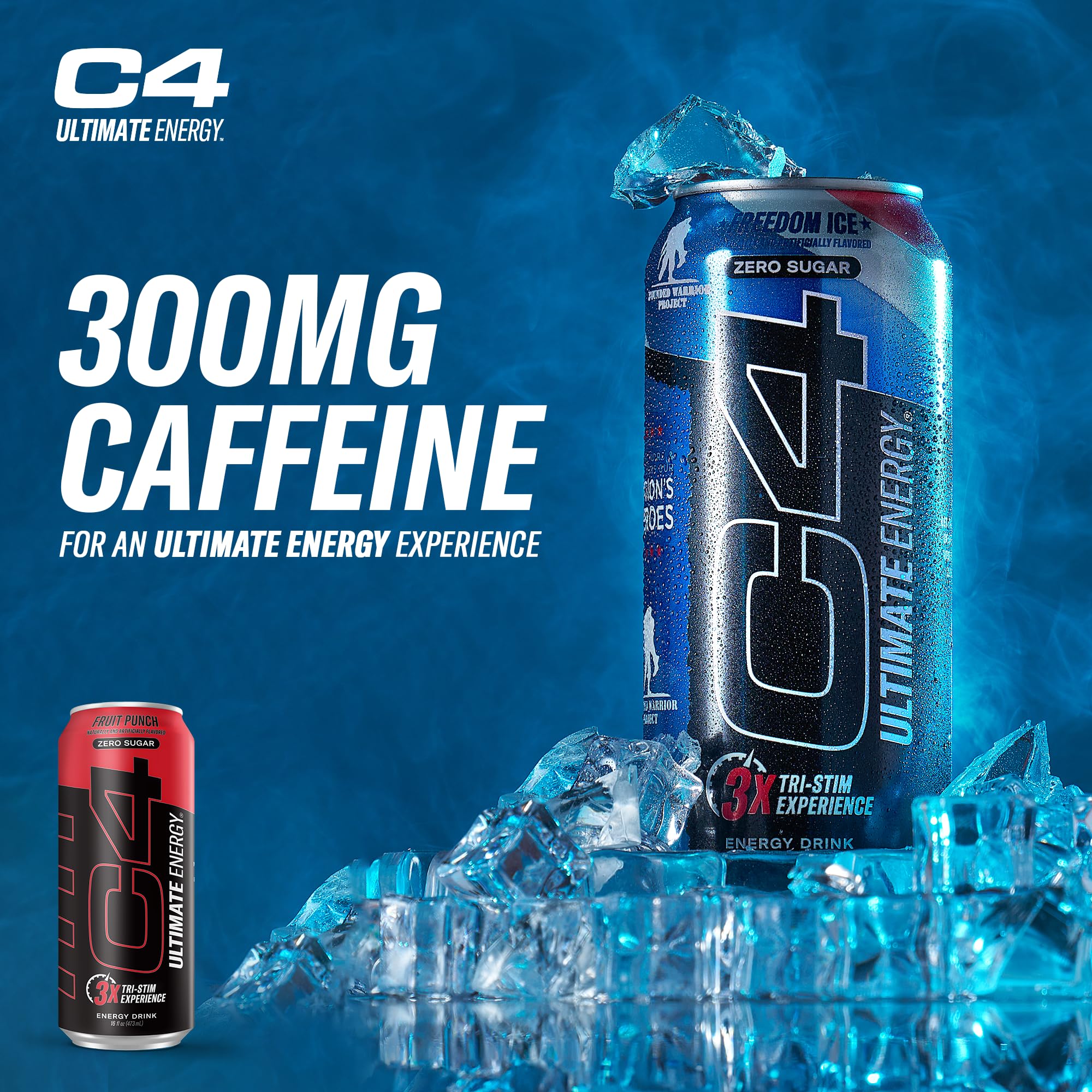Pouring C4 Ultimate Fruit Punch into a glass during a workout