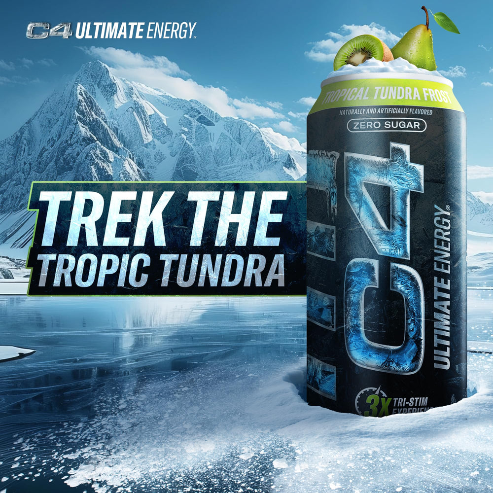 C4 Ultimate Energy shelf display in-store highlights easy access for active lifestyles.