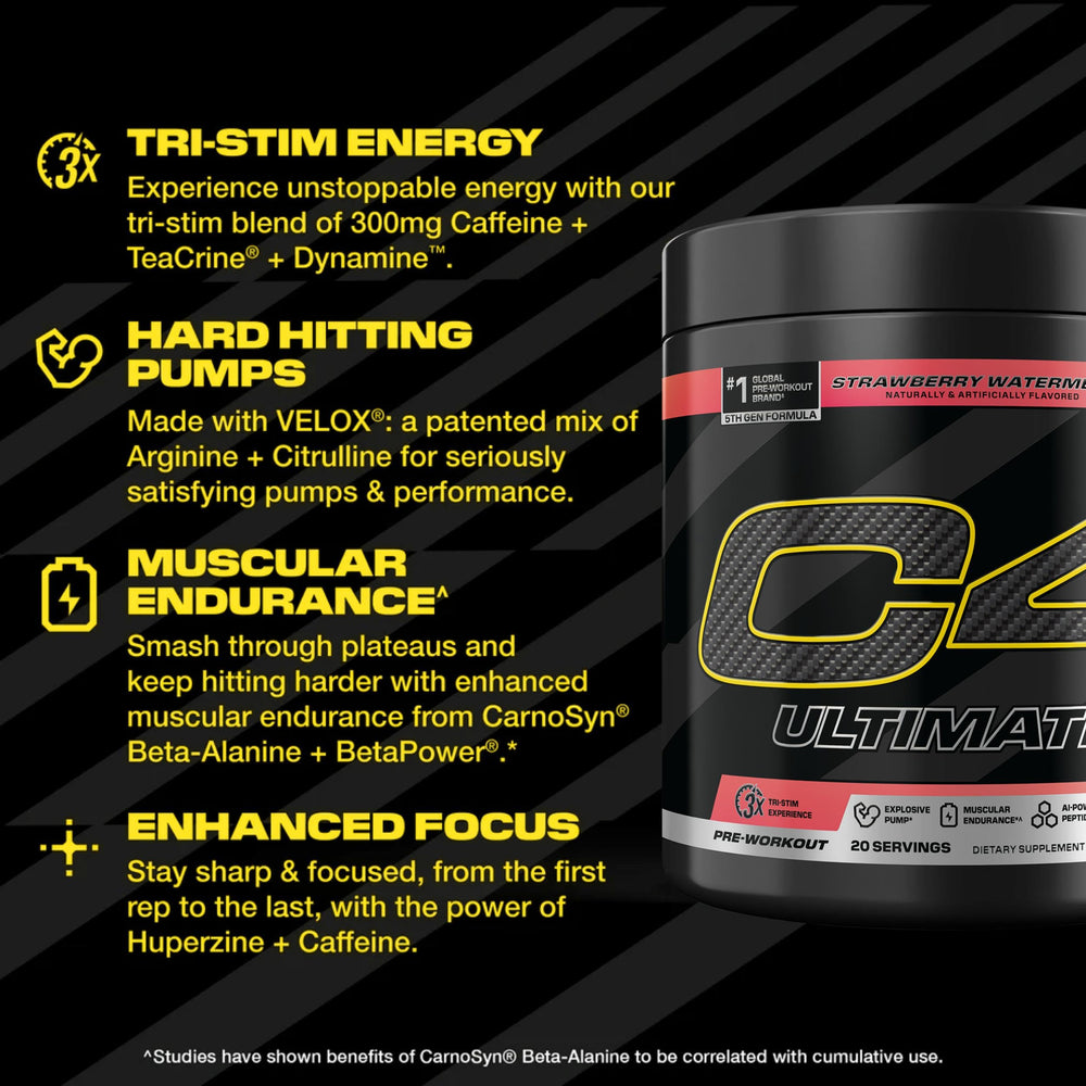 C4 Ultimate Watermelon scoop beside tub for quick mixing.
