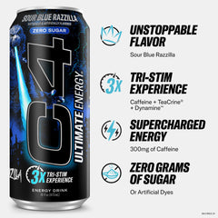 C4 Ultimate 12-pack can displays convenient energy for busy days.