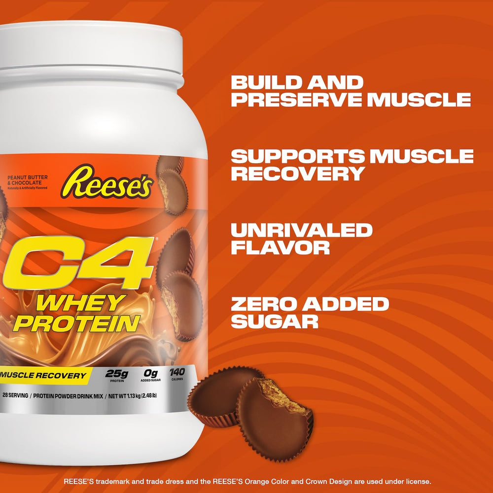 C4 Whey Protein Vanilla Bean tub offering versatile mixability.