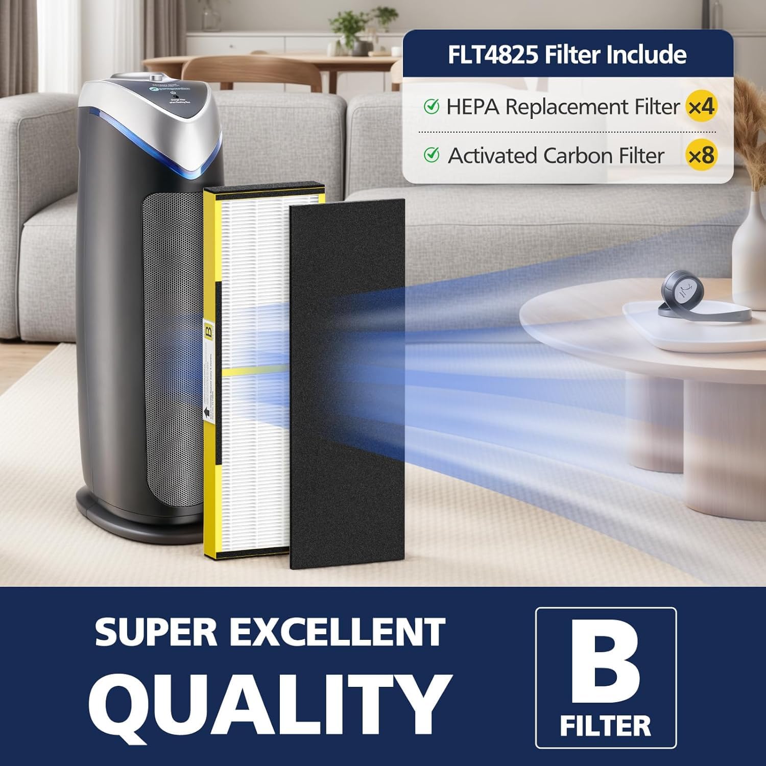 Cabiclean FLT4825 filter B carbon prefilters ready to absorb odors.