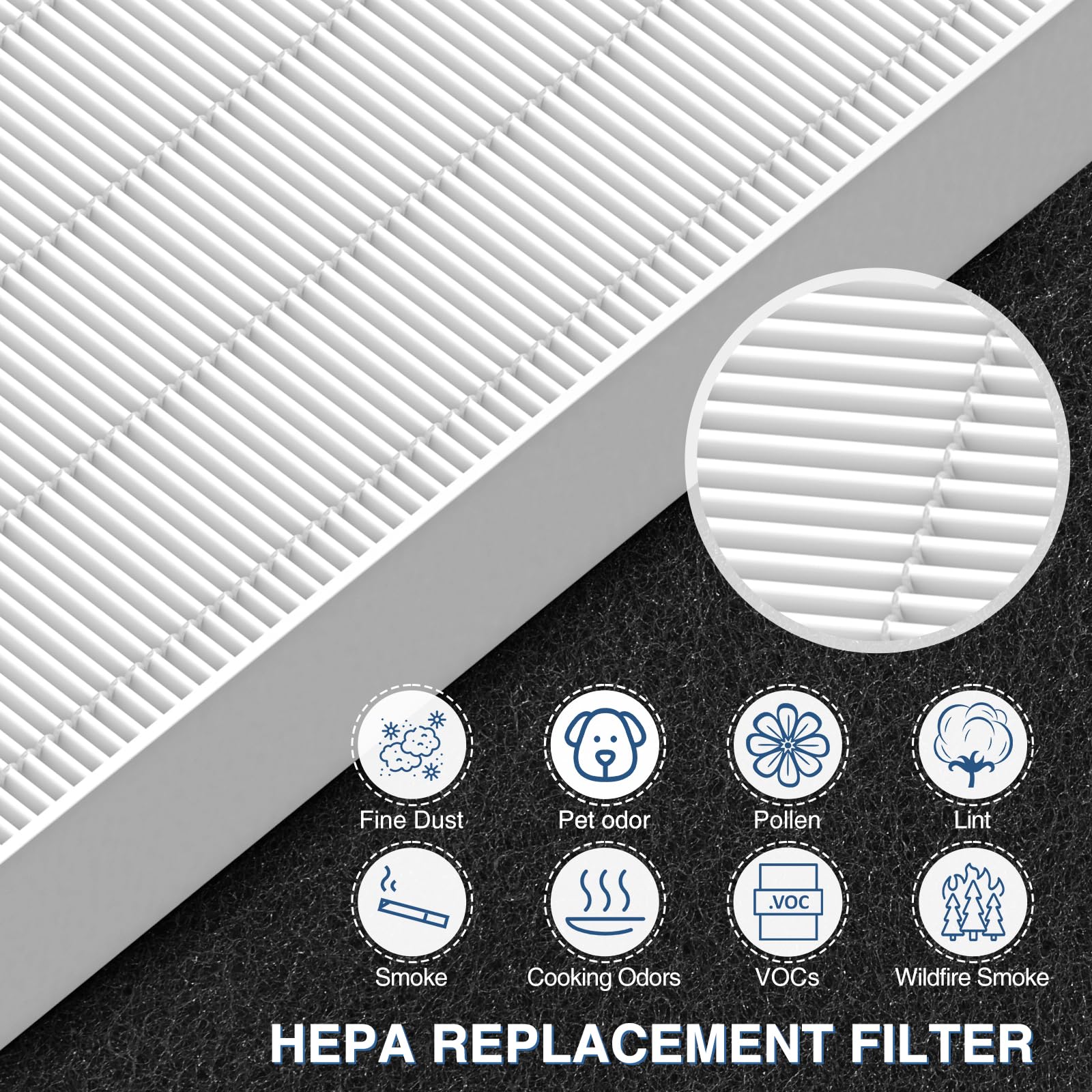 Cabiclean HPA300 filter pack back view illustrates simple installation.