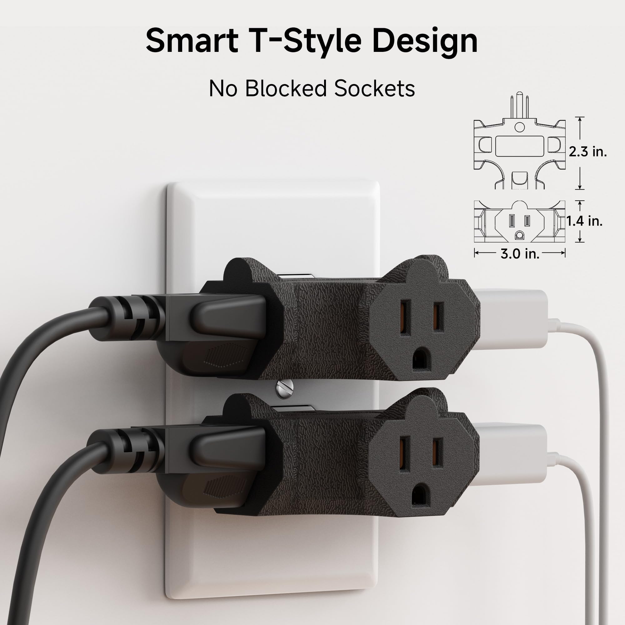 Cable Matters compact 3-pack power splitter helps organize cords