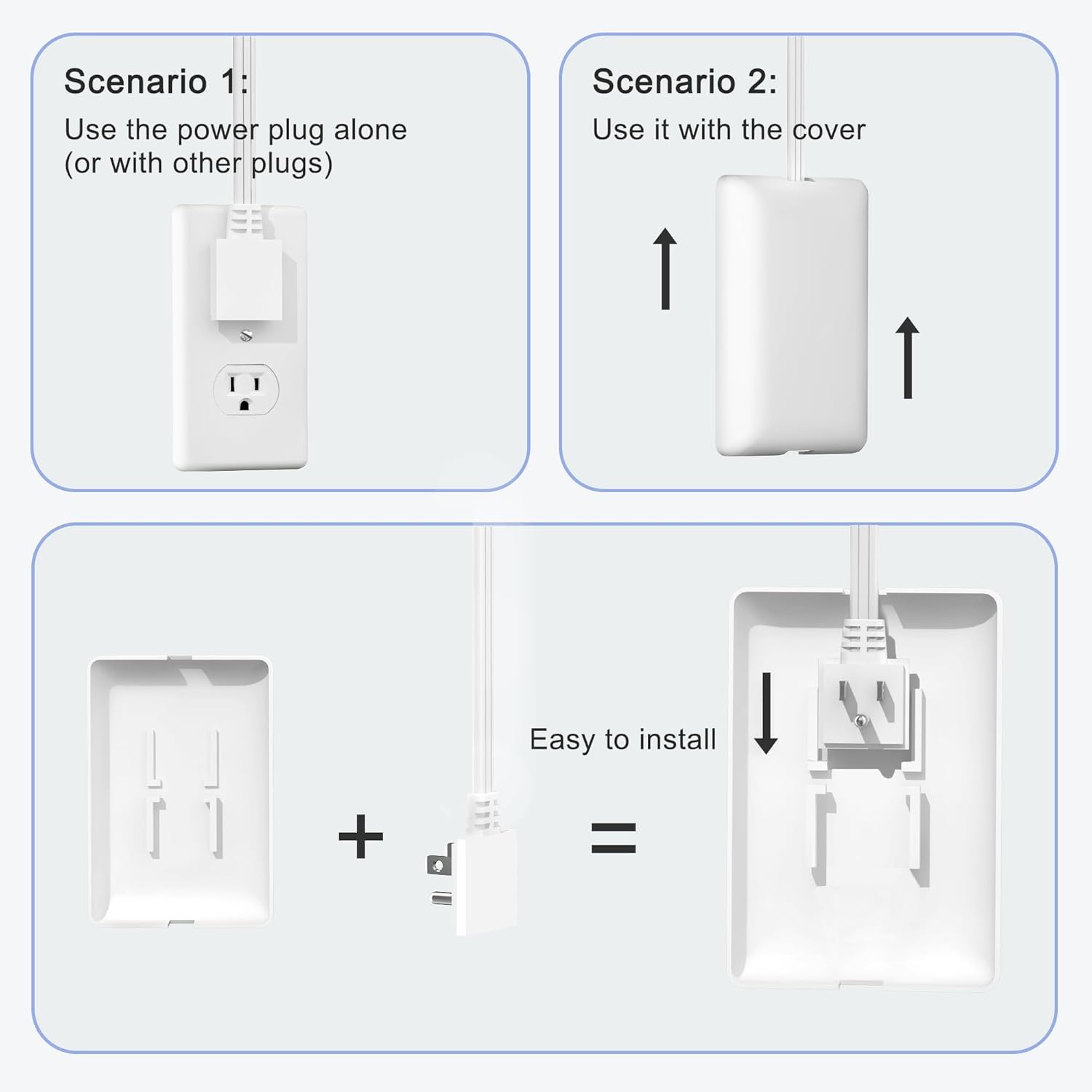 CABOCASA wall-flush ultra-flat plug blends with wall for a clean look