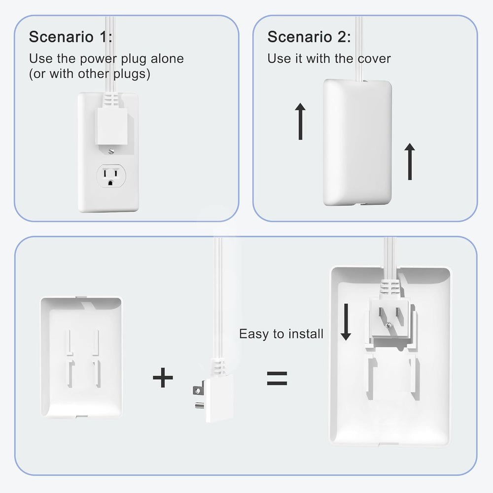 CABOCASA wall-flush ultra-flat plug blends with wall for a clean look