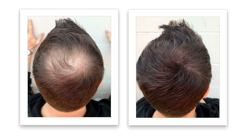 Caboki hair fibers close-up texture blends with natural hair