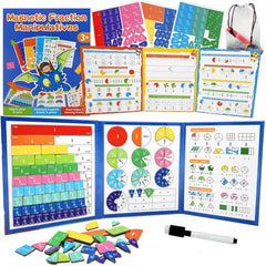 CABVIP magnetic fraction tiles on board for visual part-whole learning