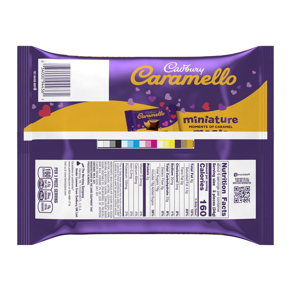 Cadbury Caramello Miniatures creamy caramel center, perfect for dessert tables and gifts.