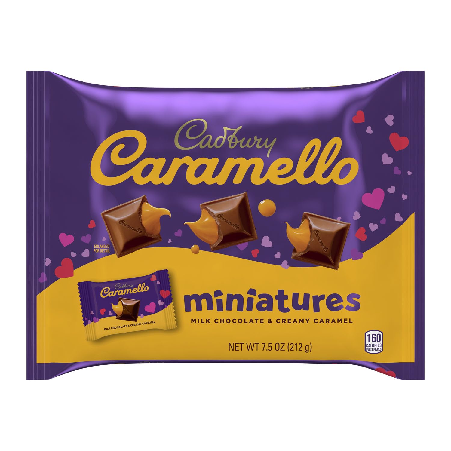 Cadbury Caramello Miniatures milk chocolate bites in a gift-ready box, ideal for sharing.