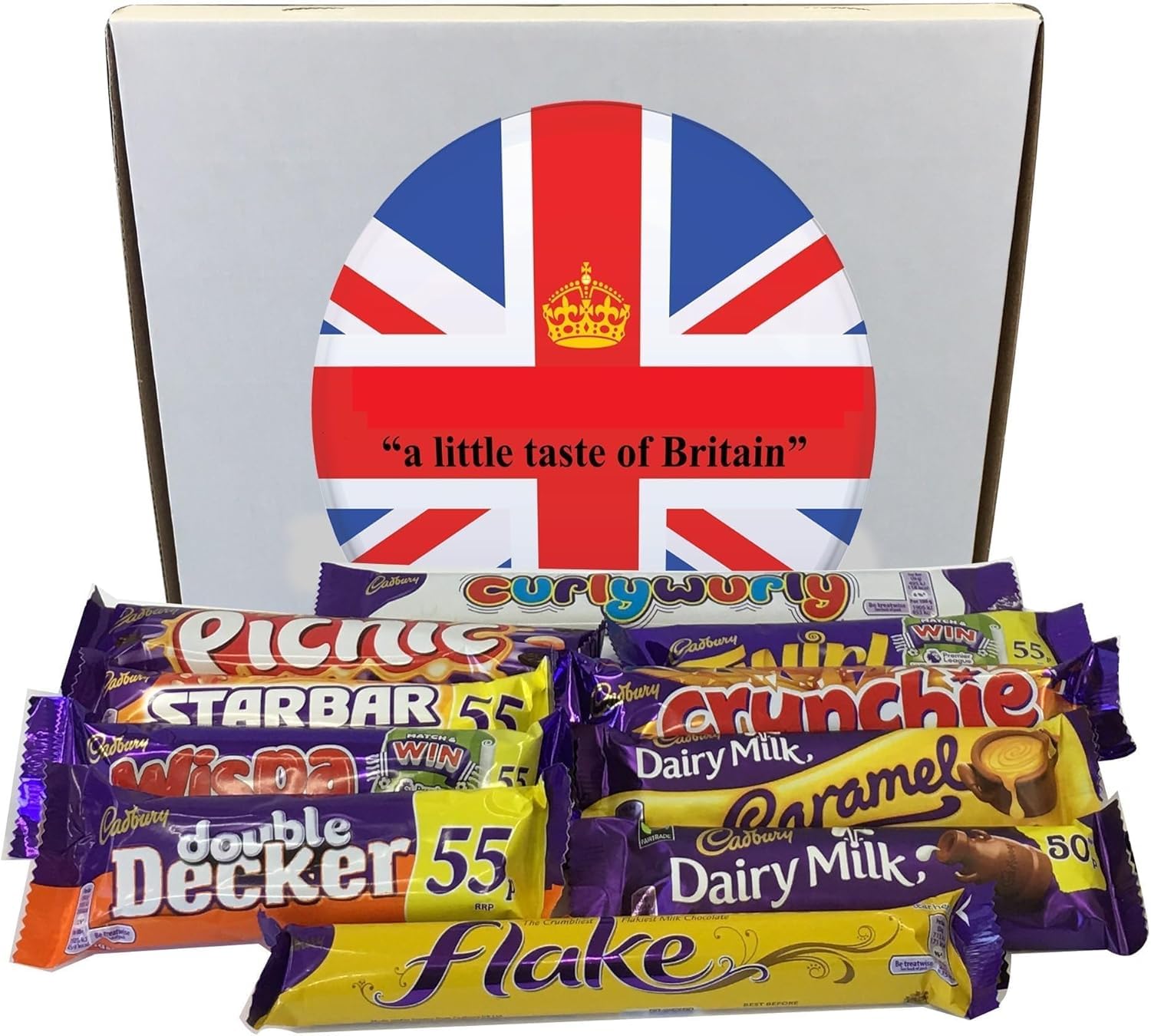 Cadbury chocolate selection box with 10 full-size bars for gifting and sharing