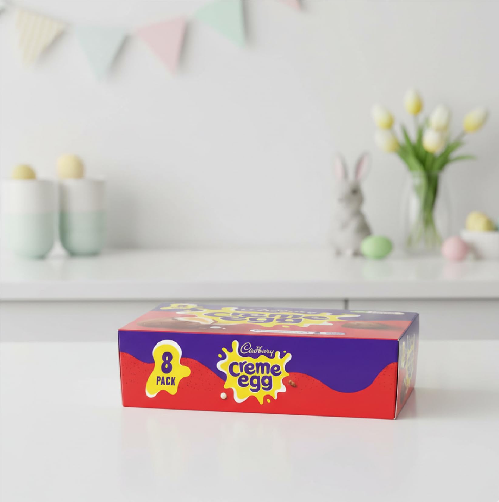 Cadbury Creme Eggs 8-pack store display with eight pieces