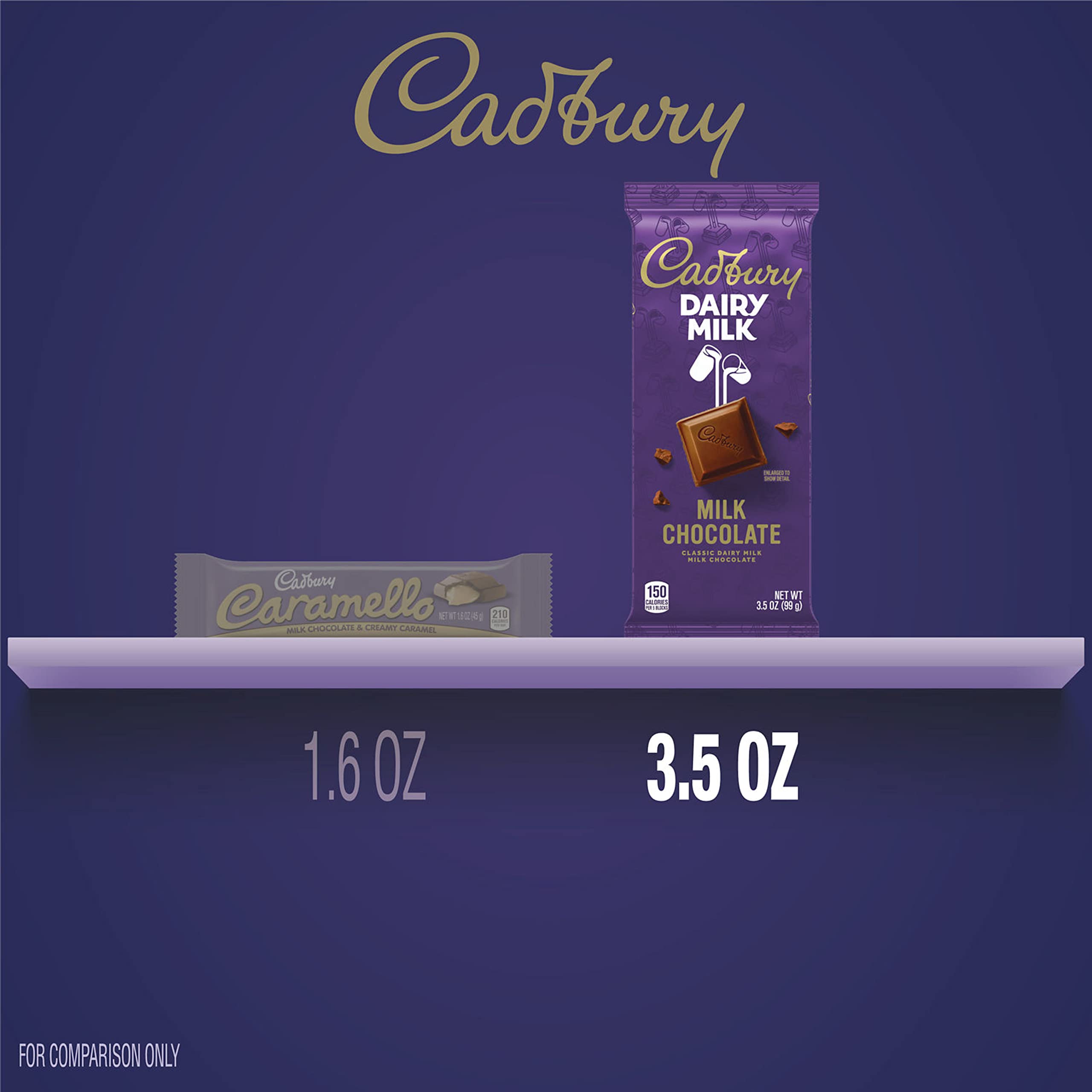 Cadbury Dairy Milk bars for sharing with friends, a familiar creamy treat.
