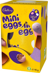 Cadbury Dairy Milk Mini Egg vegetarian option image, creamy chocolate suitable for vegetarians