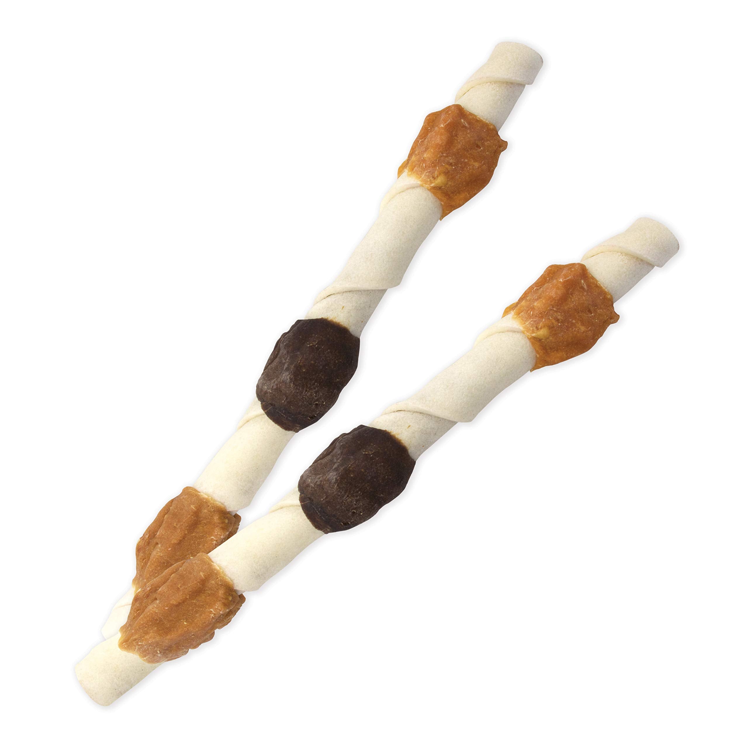 Real chicken, chicken liver, and sweet potato wrapped around beef hide offer a flavorful mix.